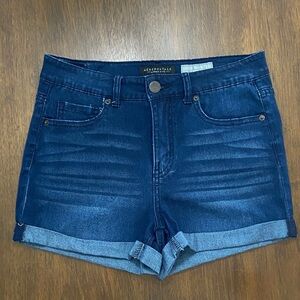Aeropostale Women's Dark Blue High Waist Shorts